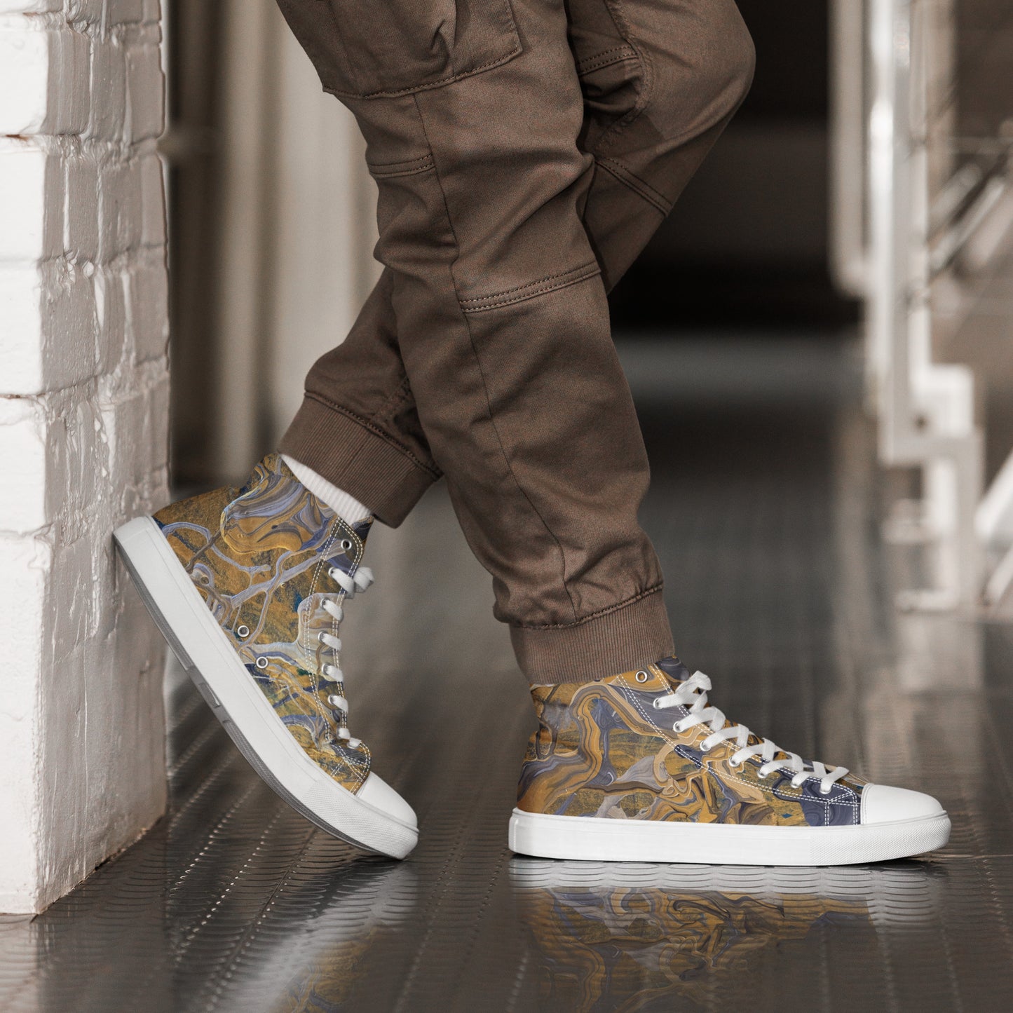 Cosmic Connection  high top canvas shoes